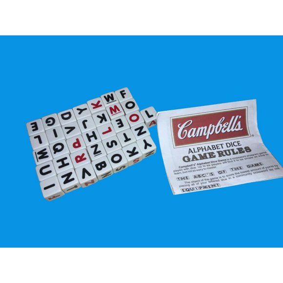 Campbell's Alphabet Cross Word Dice Game Fun For the Whole Family - Picture 3 of 11